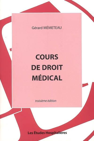 Cours de droit médical