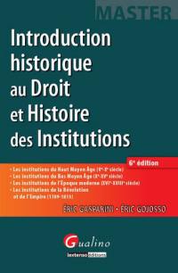 Introduction historique au droit et histoire des institutions