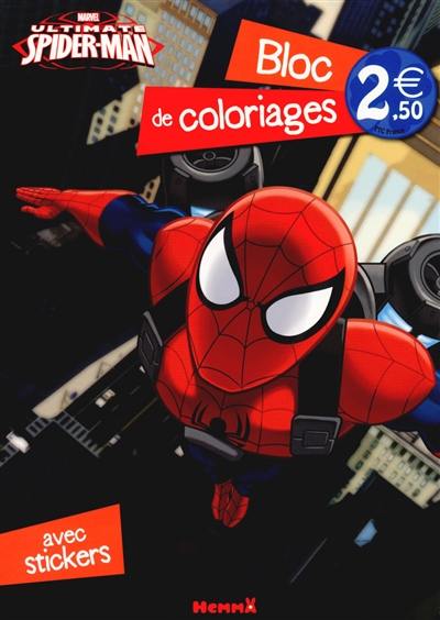 Ultimate Spider-Man : bloc de coloriages avec stickers