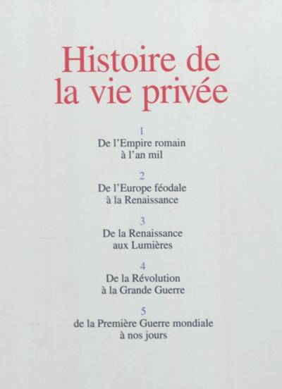 Histoire de la vie privée