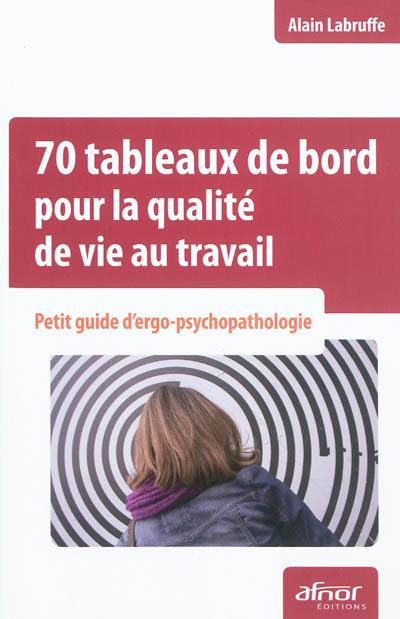 70 tableaux de bord pour la qualité de vie au travail : petit guide d'ergo-psychopathologie