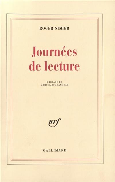 Journées de lecture. Vol. 1