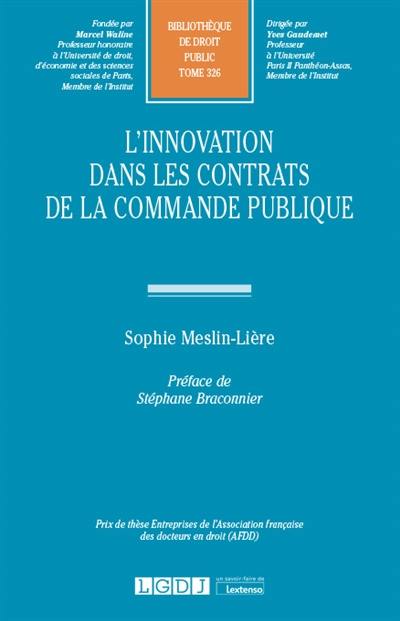 L'innovation dans les contrats de la commande publique