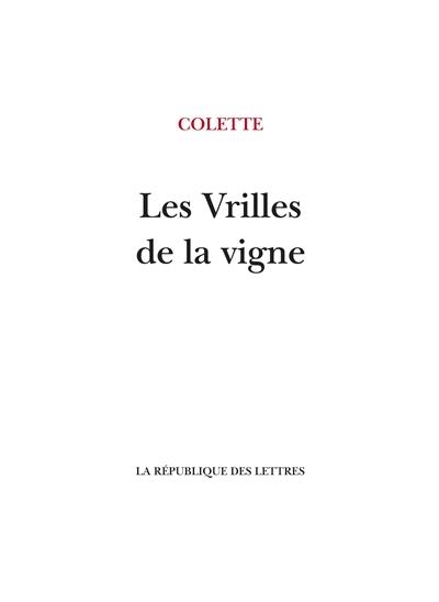 Les vrilles de la vigne