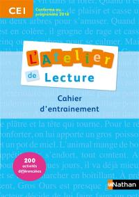 L'atelier de lecture CE1, cycle 2 : cahier d'entraînement