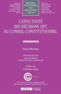 L'effectivité des décisions QPC du Conseil constitutionnel