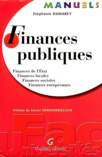 Finances publiques : finances de l'Etat, finances locales, finances sociales, finances européennes