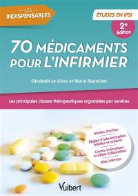 70 médicaments pour l'infirmier : les principales classes thérapeutiques organisées par services