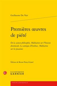 Premières oeuvres de piété