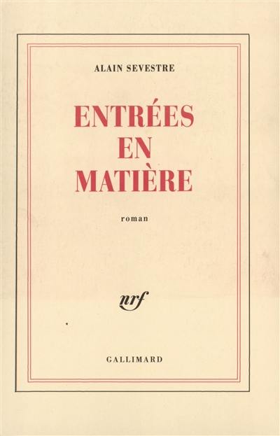 Entrées en matière