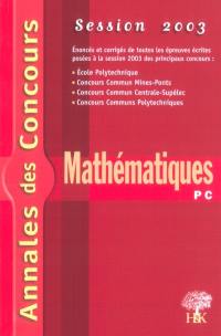 Mathématiques PC 2003