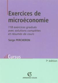 Exercices de microéconomie : 118 exercices gradués avec solutions complètes et résumés de cours