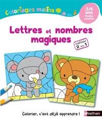 Lettres et nombres magiques, 3-4 ans, petite section