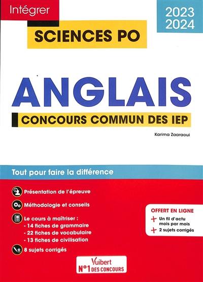 Anglais : concours commun des IEP, 2023-2024