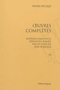 Oeuvres complètes