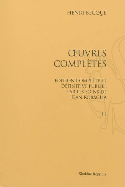 Oeuvres complètes