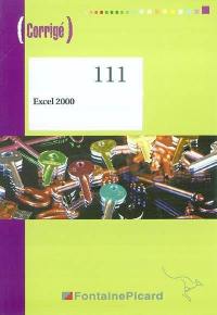 Excel 2000 : corrigé