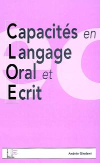 Bilan CLOE : capacités en langage oral et écrit