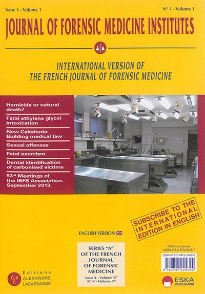 International version of the French journal of forensic medicine, n° 57-4