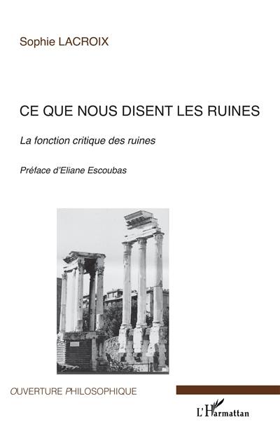 Ce que nous disent les ruines : la fonction critique des ruines