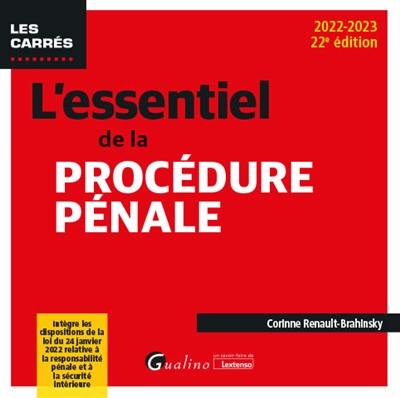 L'essentiel de la procédure pénale : 2022-2023