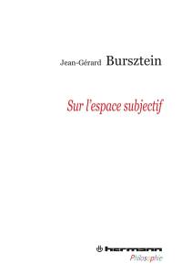 Sur l'espace subjectif