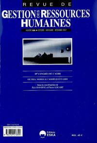 Revue de gestion des ressources humaines, n° 66. 18e Congrès de l'AGRH : outils, modes et modèles en GRH