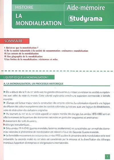 La mondialisation