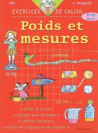 Poids et mesures CM1-4e primaire, 9-10 ans