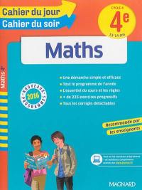 Maths : 4e, cycle 4, 13-14 ans : nouveaux programmes 2016