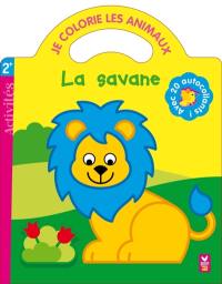 Je colorie les animaux. La savane : 2+