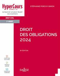 Droit des obligations 2024 : droit civil 2e année