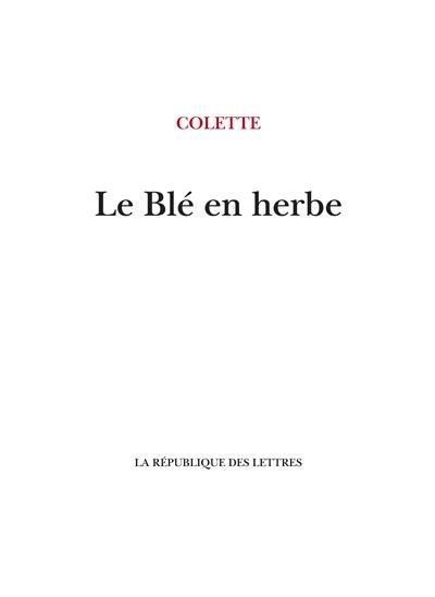 Le blé en herbe