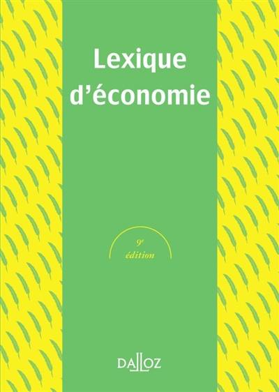 Lexique d'économie