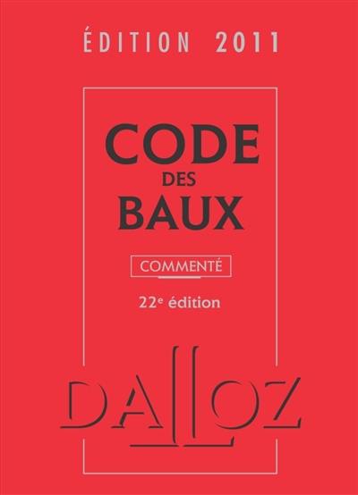 Code des baux commenté, édition 2011