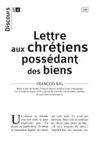 Lettre aux chrétiens possédant des biens