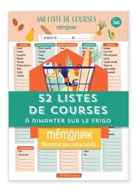 52 listes de courses à aimanter sur le frigo