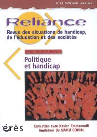 Reliance, n° 23. Politique et handicap