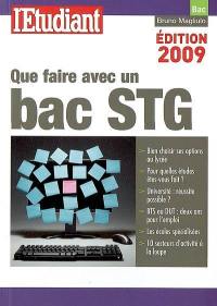 Que faire avec un bac STG