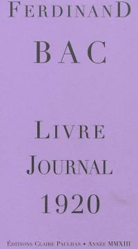 Livre-journal : 1920