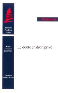 Le doute en droit privé