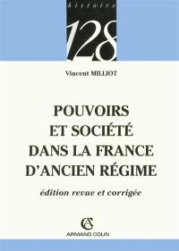 Pouvoirs et société dans la France d'Ancien Régime