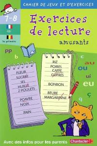 Exercices de lecture amusants CE1-2e primaire, 7-8 ans