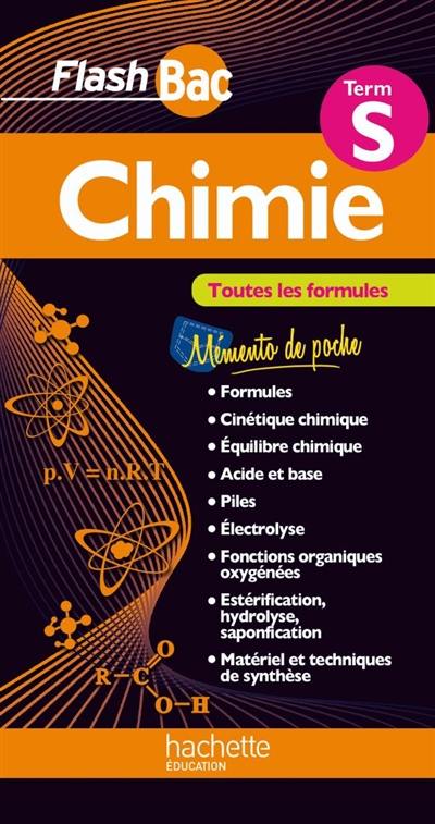 Chimie terminale S : toutes les formules