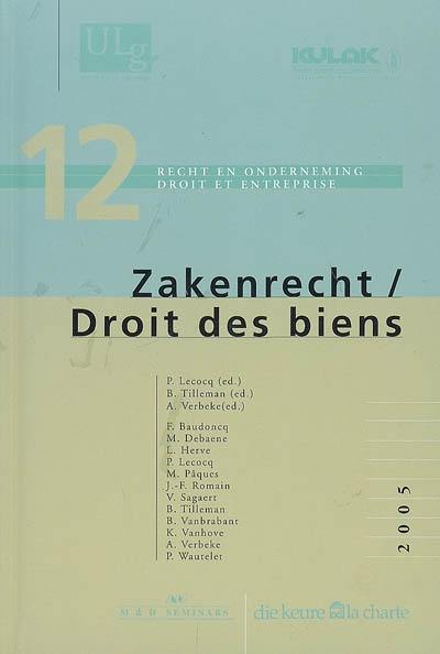 Droit des biens. Zakenrecht