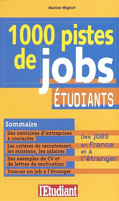 1.000 pistes de jobs étudiants