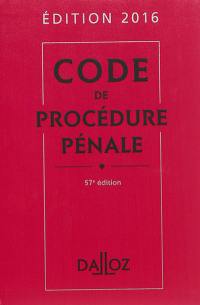 Code de procédure pénale 2016