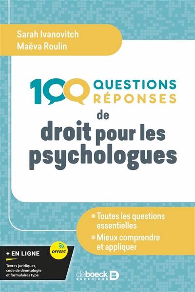 100 questions-réponses de droit pour les psychologues