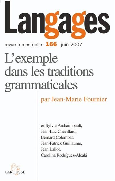 Langages, n° 166. L'exemple dans les traditions grammaticales