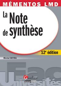 La note de synthèse